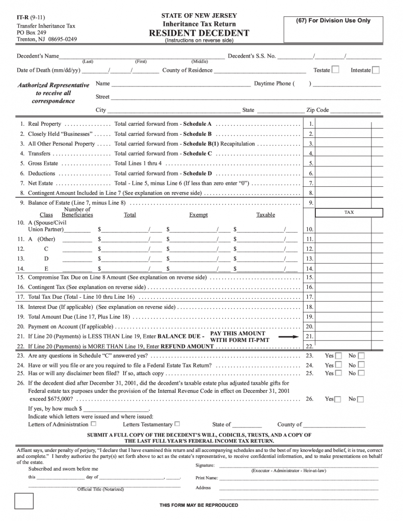 New Jersey Inheritance Tax Professional ThorpeForms